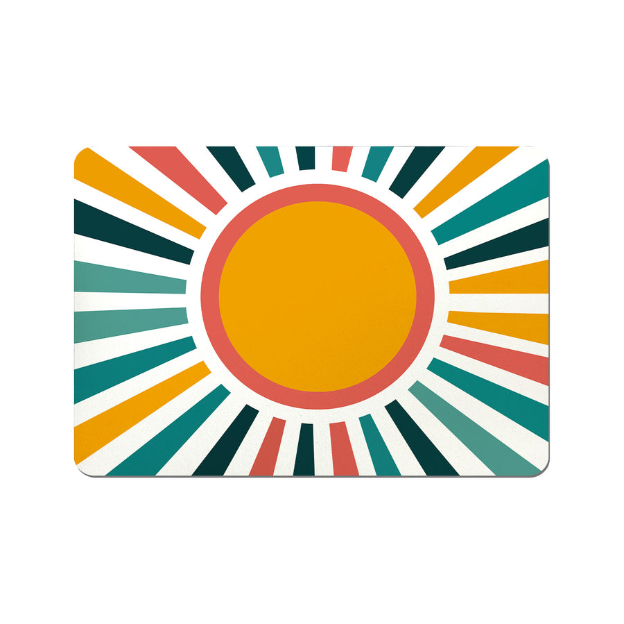 Feblilac Colorful Sun Rays Cup and Dish Placemat - view 3