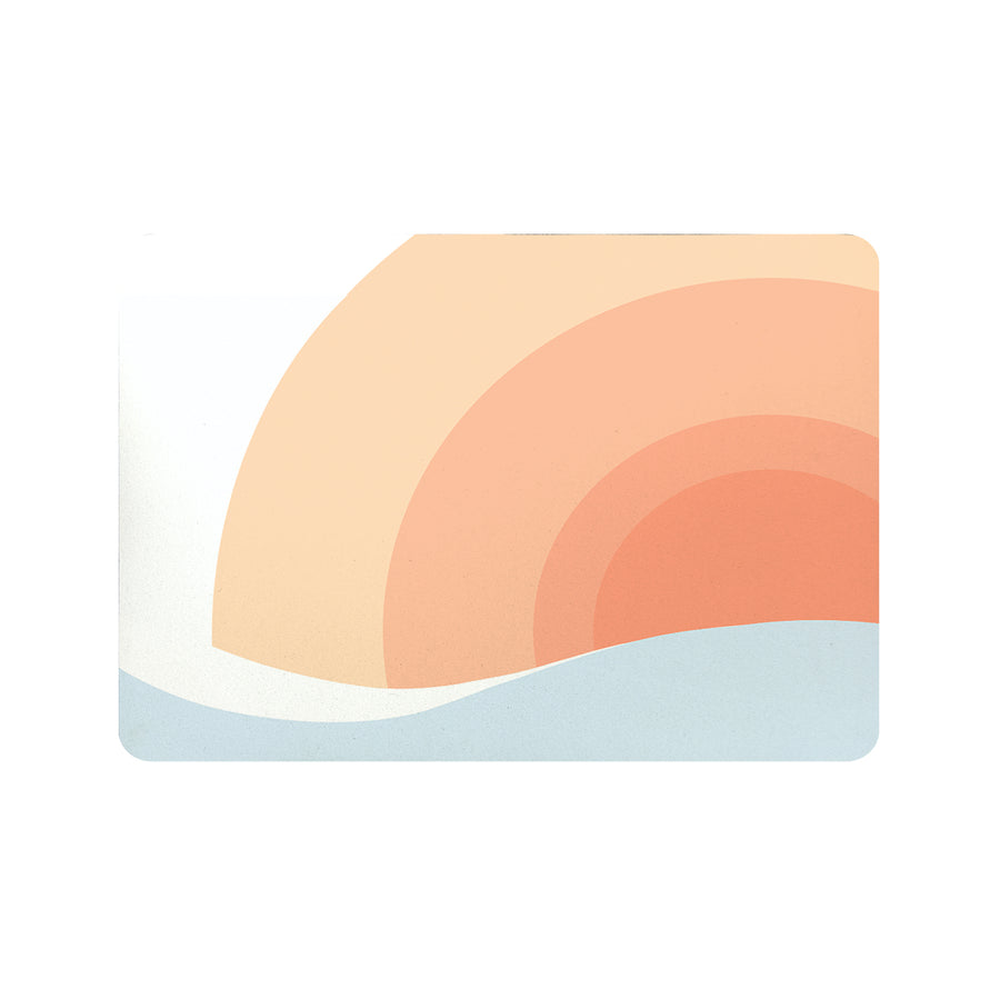 Feblilac Pink Gradient Sun Rising Cup and Dish Placemat - view 3