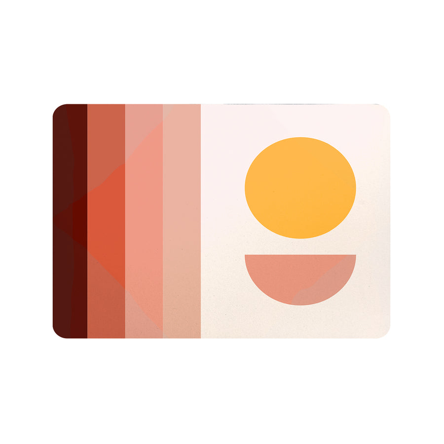 Feblilac Pink Sun Stripes Cup and Dish Placemat - view 3