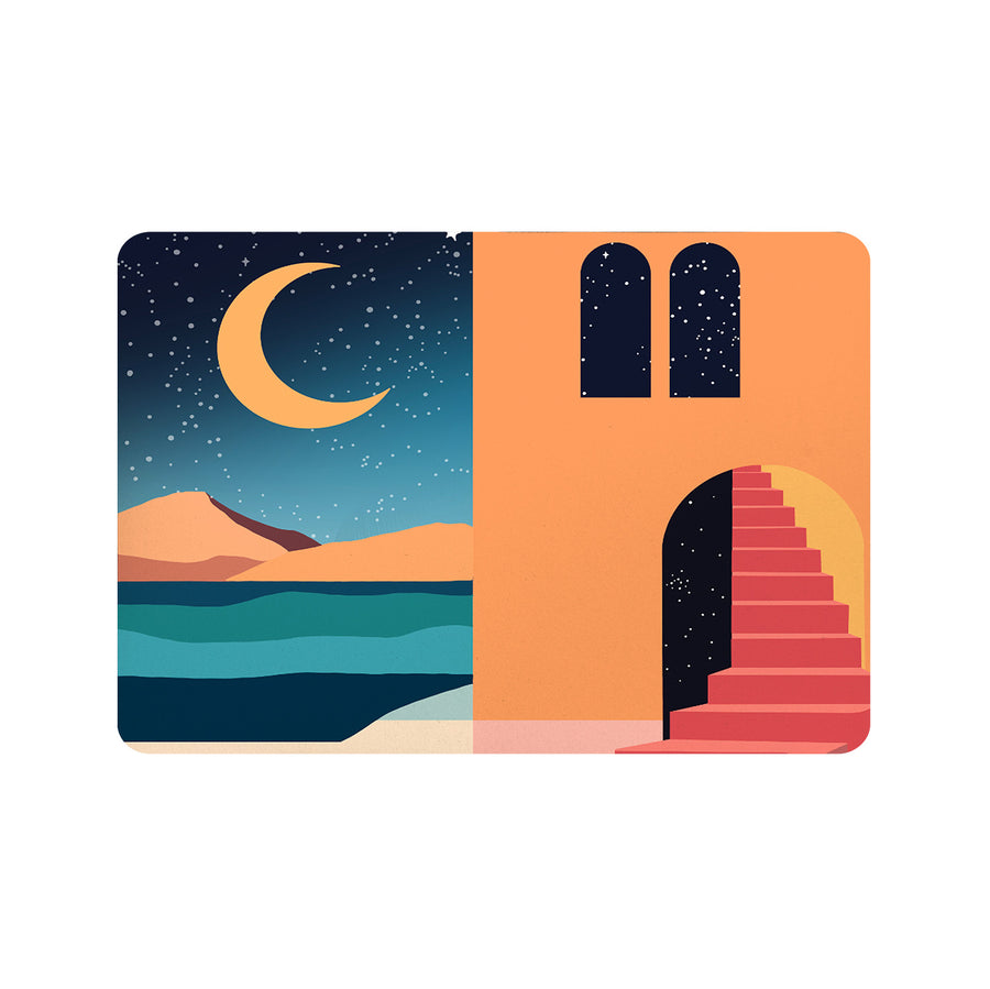 Feblilac Simple Style House Mountains Cup and Dish Placemat - view 2