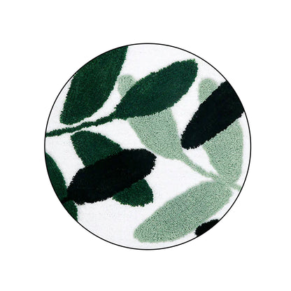 Feblilac Black/Green/Blue Leaves Bath Mat - Feblilac® Mat