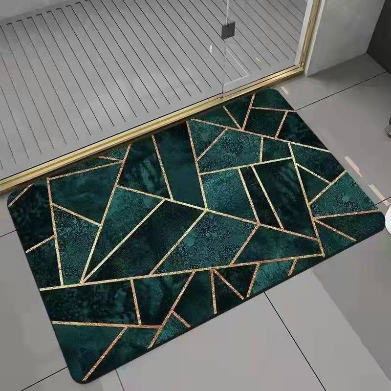 Super Absorbent Floor Mat for Bathroom, Anti Slip Bath Rug, Diatomaceous Earth Mat