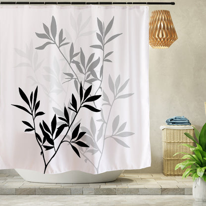 Feblilac Multicolor Bamboo Leaves Shower Curtain