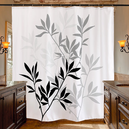 Feblilac Multicolor Bamboo Leaves Shower Curtain