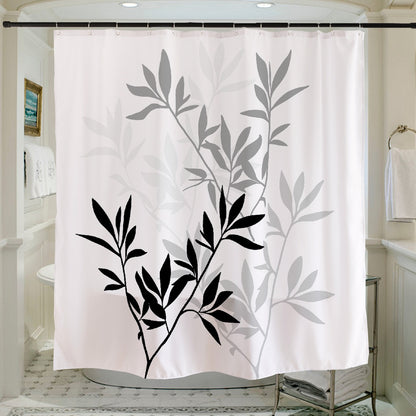 Feblilac Multicolor Bamboo Leaves Shower Curtain