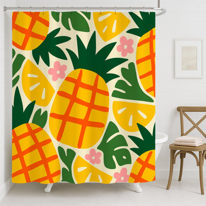 Feblilac Pineapple Shower Curtain