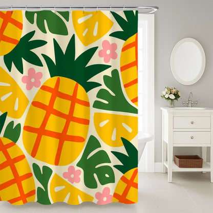 Feblilac Pineapple Shower Curtain