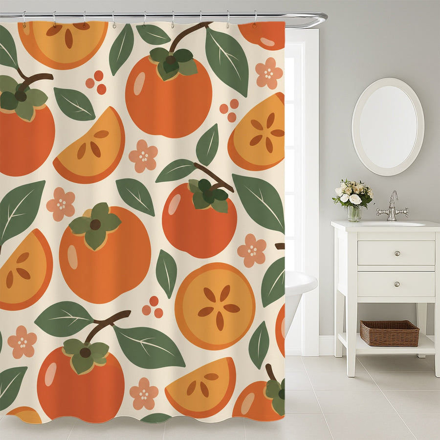 Feblilac Persimmon Shower Curtain