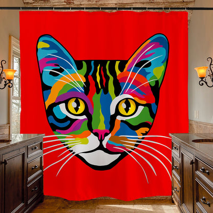 Colorful Cat Shower Curtain