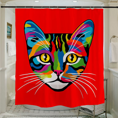 Colorful Cat Shower Curtain