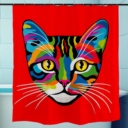 Colorful Cat Shower Curtain