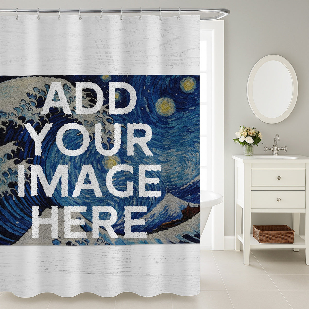 Feblilac Colorful Abstract Custom Shower Curtain