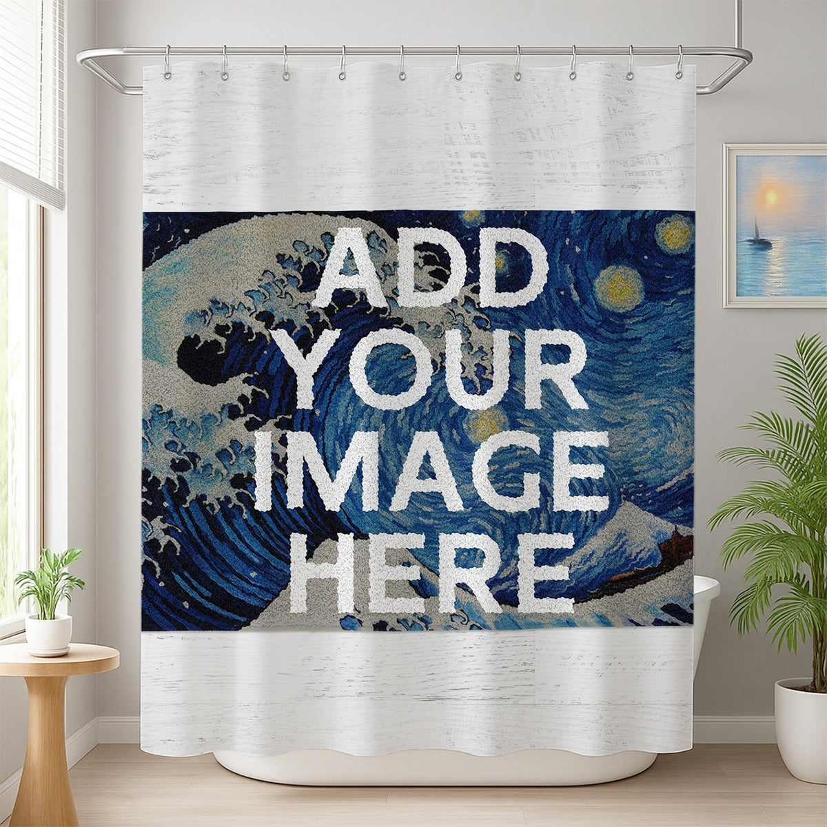 Feblilac Colorful Abstract Custom Shower Curtain