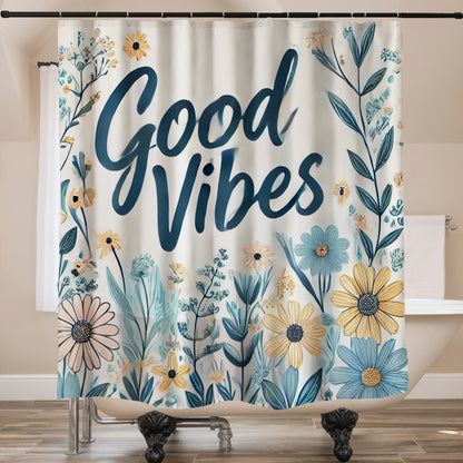 Feblilac Good Vibes Shower Curtain