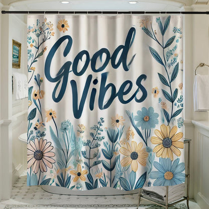 Feblilac Good Vibes Shower Curtain
