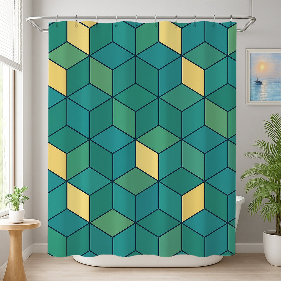 Feblilac Minimal Stripes Shower Curtain