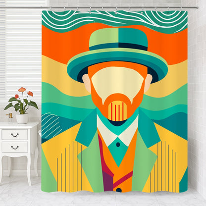 Feblilac Van Gogh Modern Shower Curtain