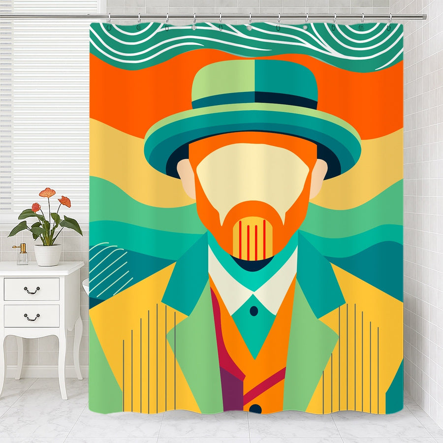 Feblilac Van Gogh Modern Shower Curtain