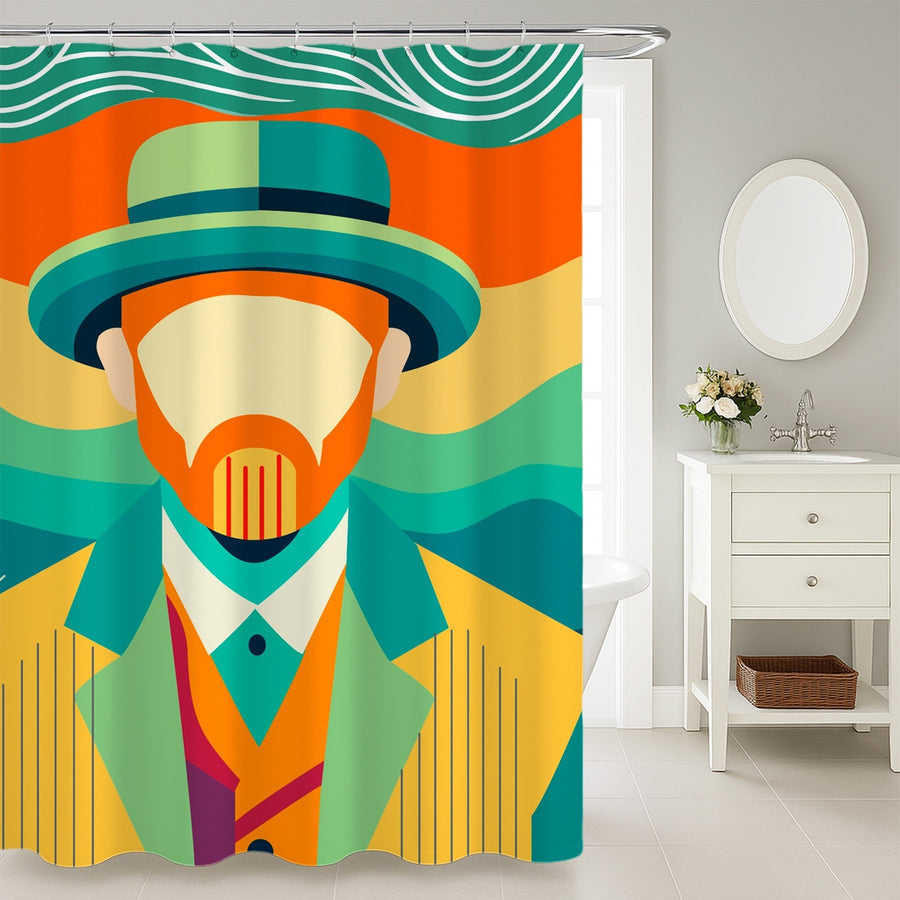 Feblilac Van Gogh Modern Shower Curtain