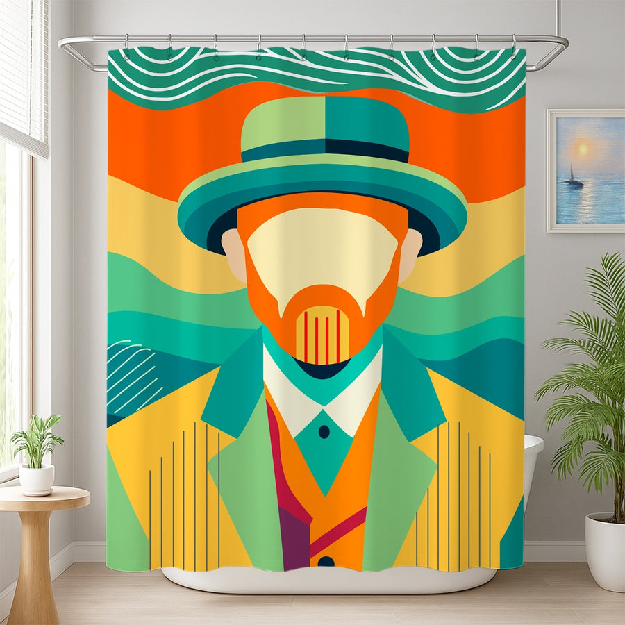 Feblilac Van Gogh Modern Shower Curtain