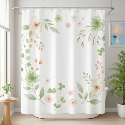 Feblilac Floral Wreath Shower Curtain