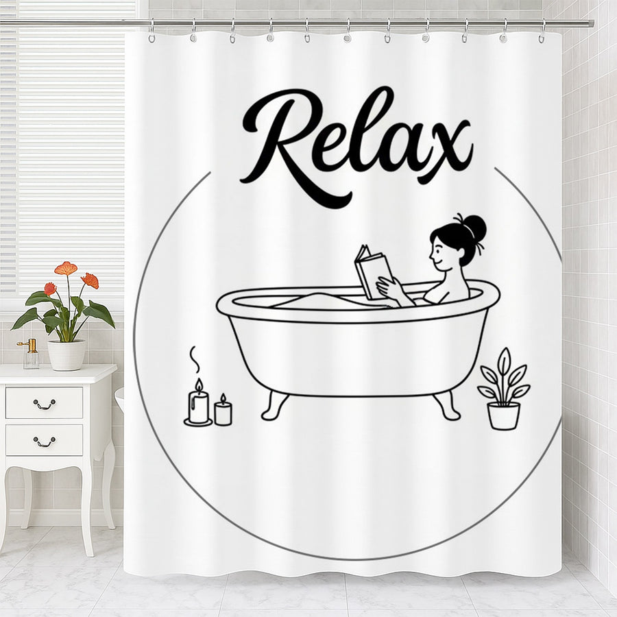 Feblilac Relax Bathtub Shower Curtain