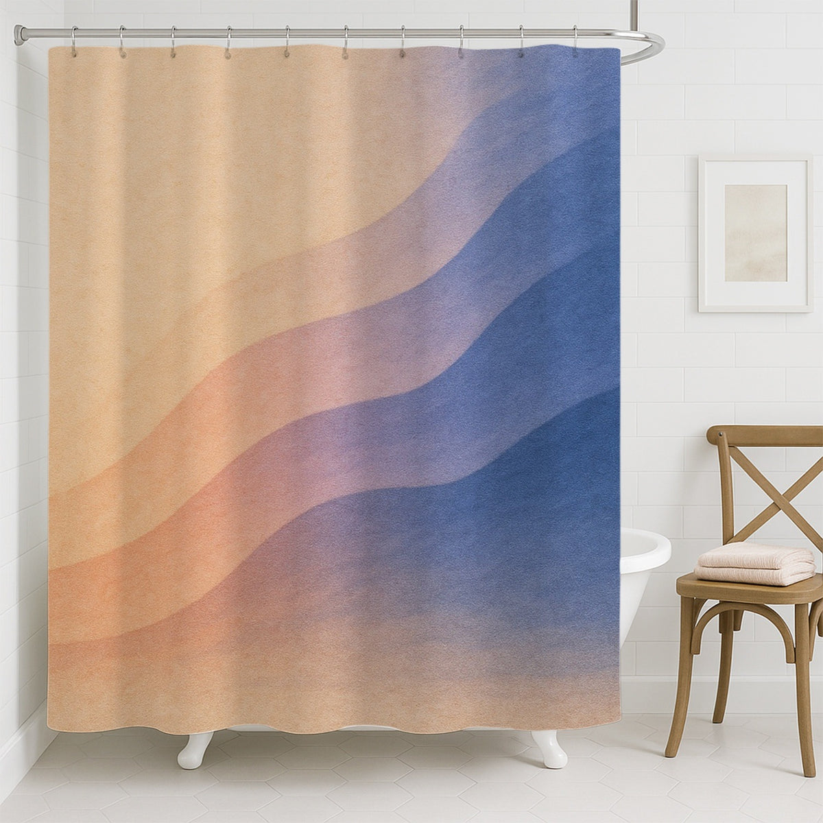 Feblilac Twilight Glow Shower Curtain