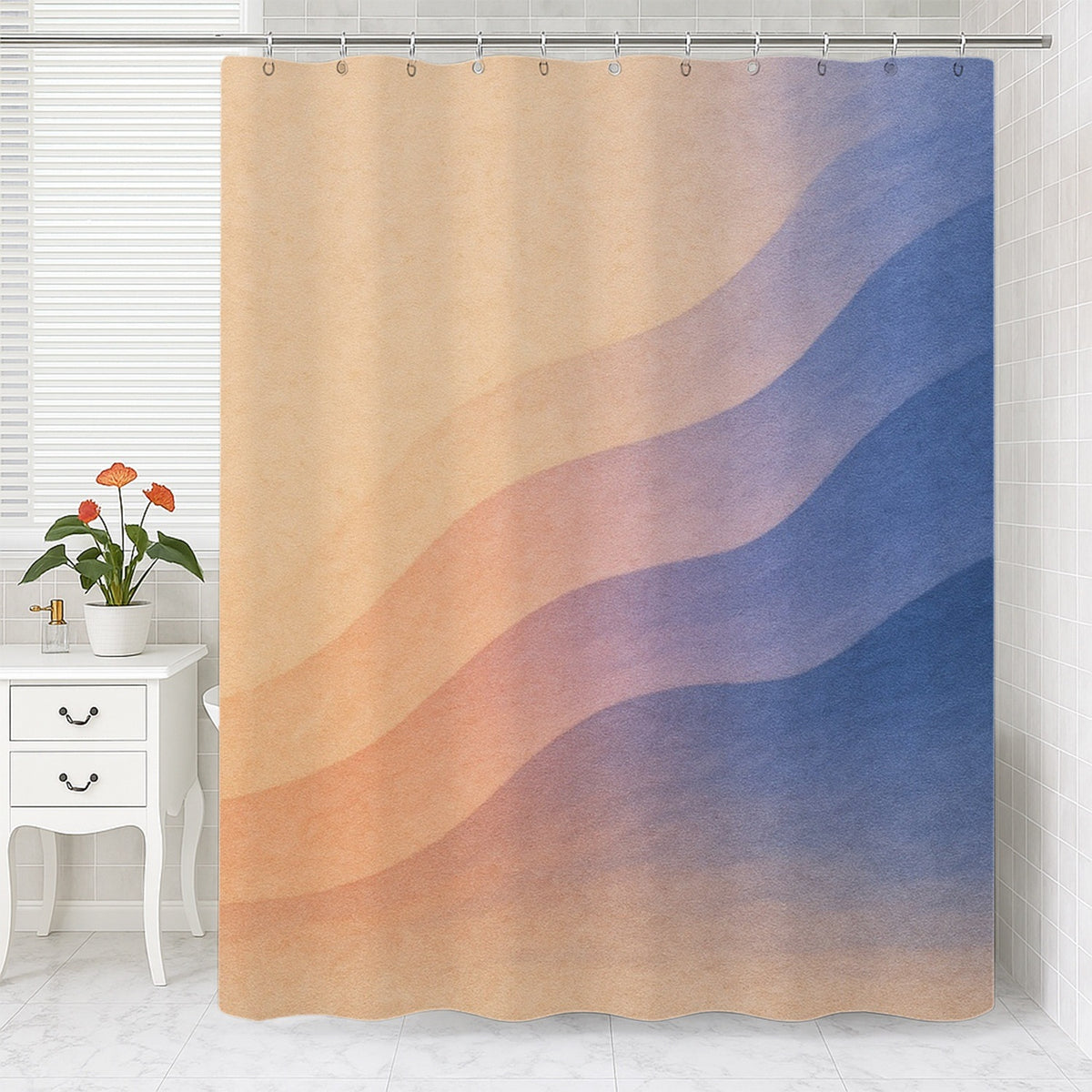 Feblilac Twilight Glow Shower Curtain