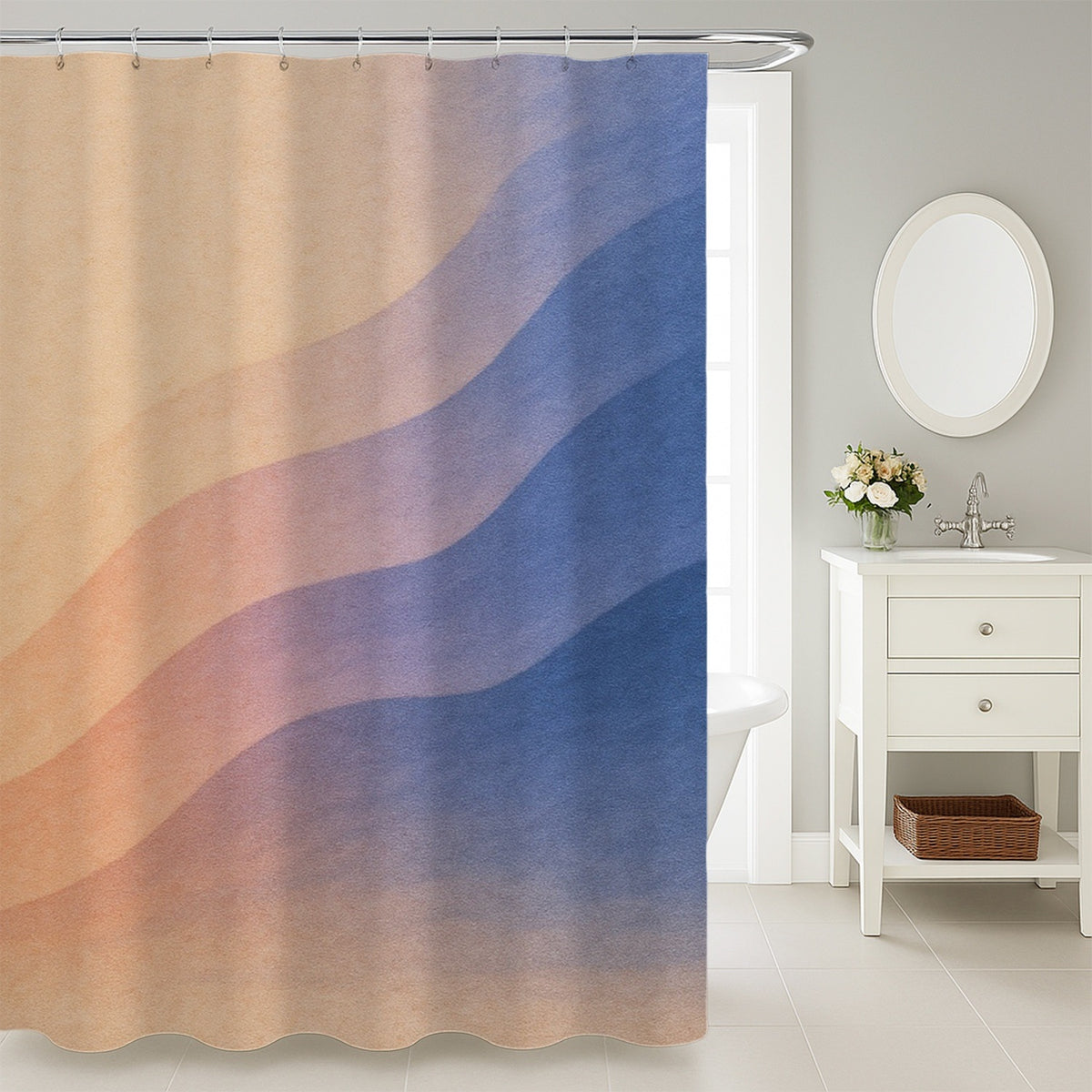 Feblilac Twilight Glow Shower Curtain