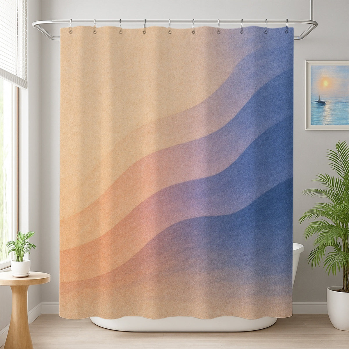 Feblilac Twilight Glow Shower Curtain