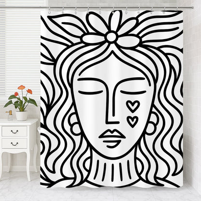 Feblilac Minimal Mother Nature Shower Curtain