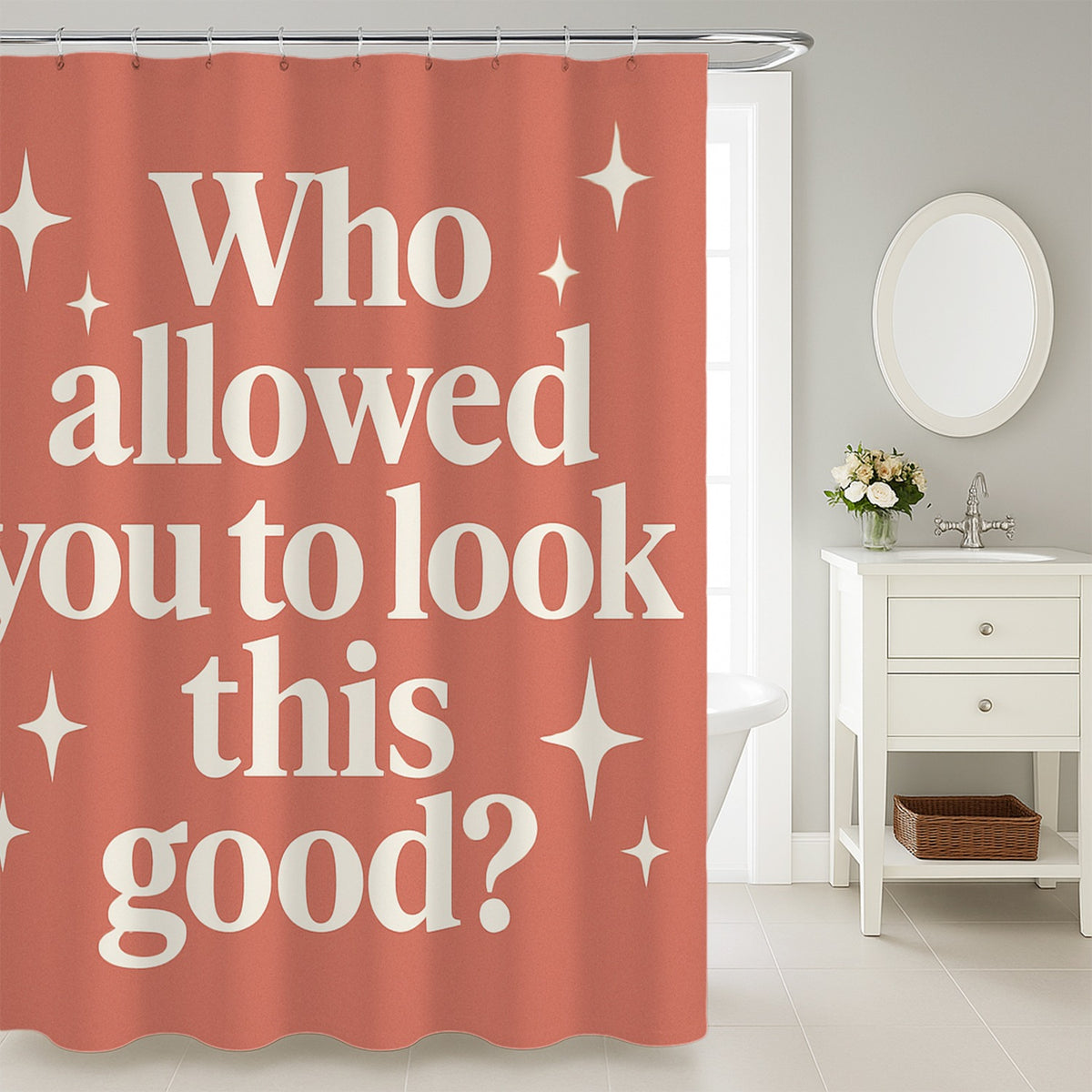 Feblilac You Look This Good Shower Curtain