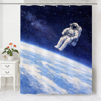 Feblilac Space Walk Shower Curtain