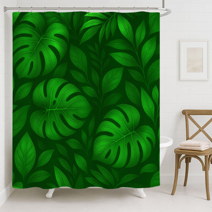 Tropical Palm Leaves Shower Curtain