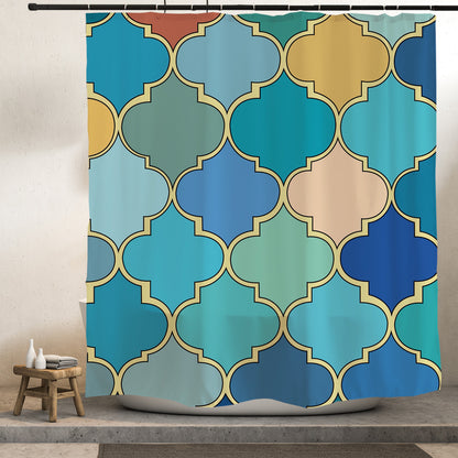 Feblilac Colorful Moroccan Pattern Shower Curtain