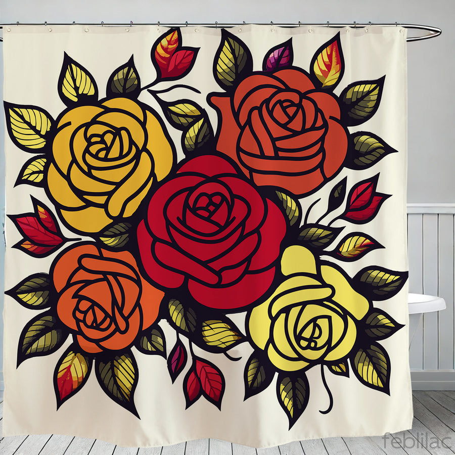 Feblilac Rose Bush Shower Curtain with Hook - view 2