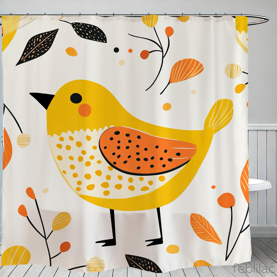 Feblilac Little Sparrow Shower Curtain with Hook - view 2