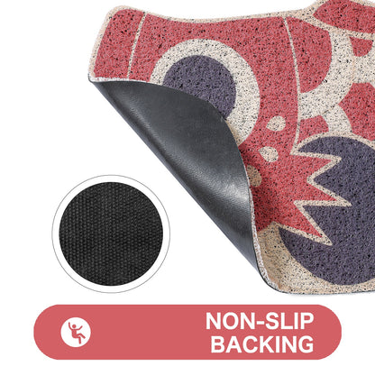 Feblilac Yellow and Red Koinobori Carp Flag PVC Coil Door Mat