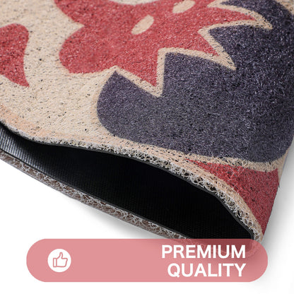 Feblilac Yellow and Red Koinobori Carp Flag PVC Coil Door Mat