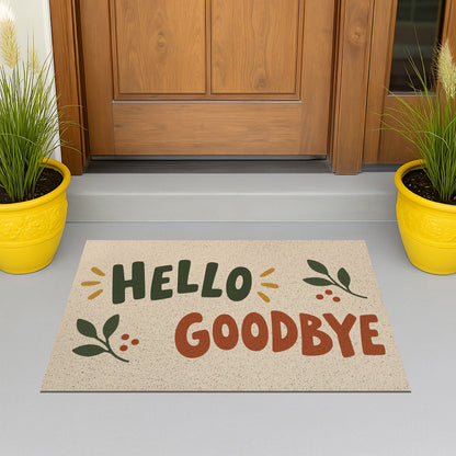 Feblilac Hello Goodbye PVC Coil Door Mat