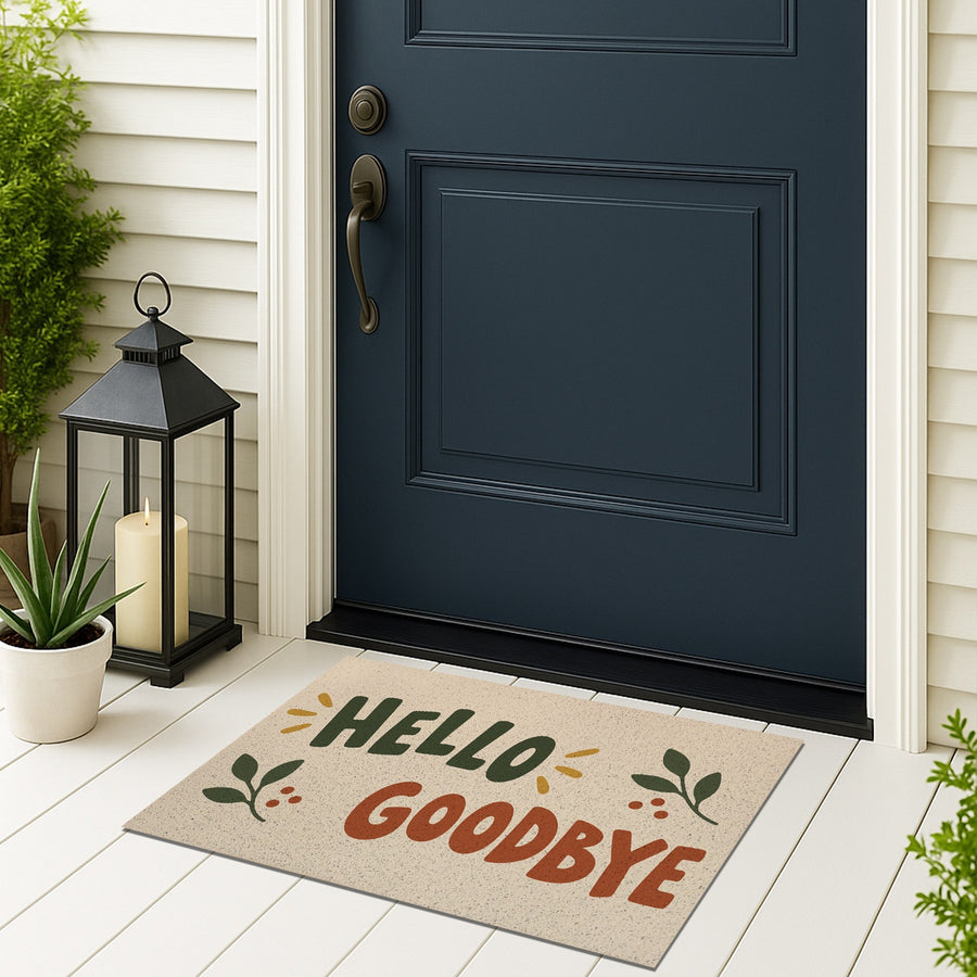 Feblilac Hello Goodbye PVC Coil Door Mat
