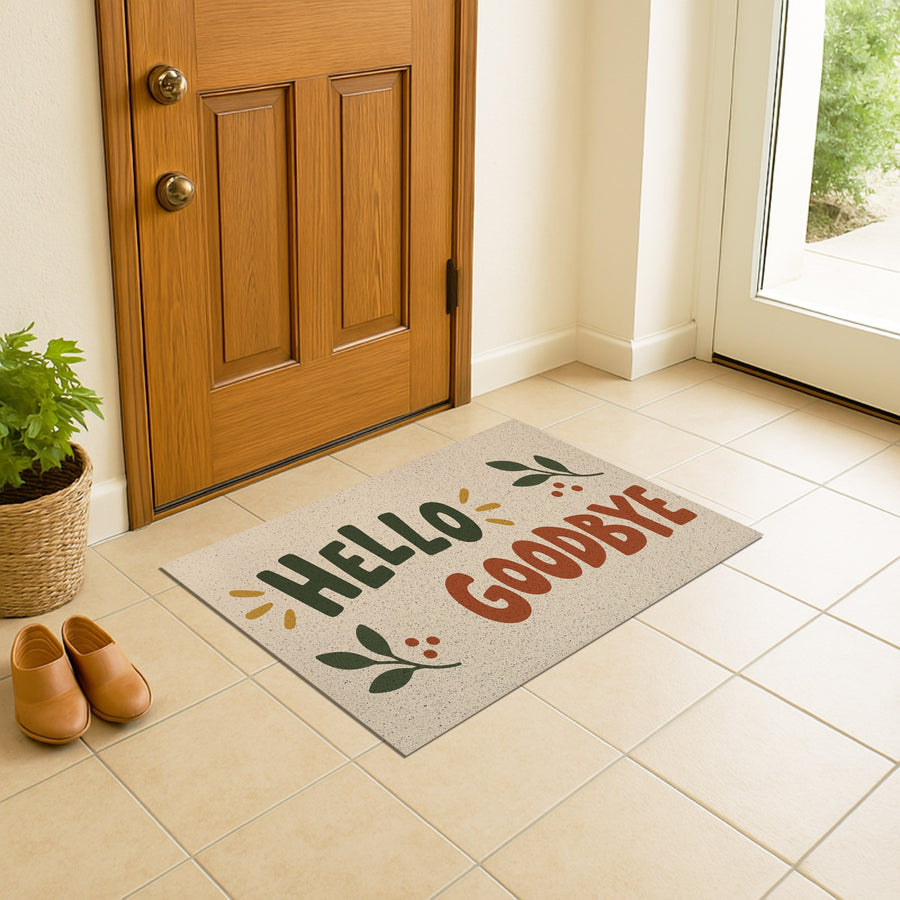Feblilac Hello Goodbye PVC Coil Door Mat