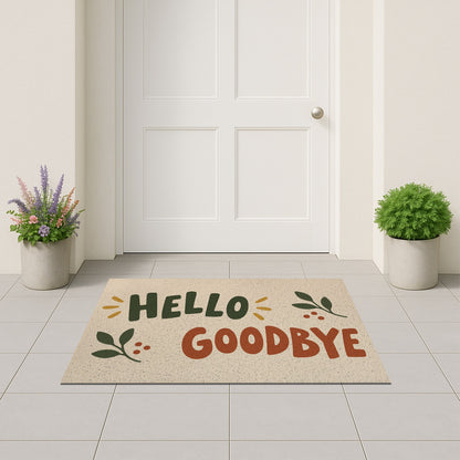 Feblilac Hello Goodbye PVC Coil Door Mat