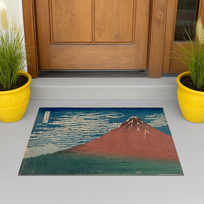 Feblilac Ukiyo-e Red Fuji PVC Coil Door Mat