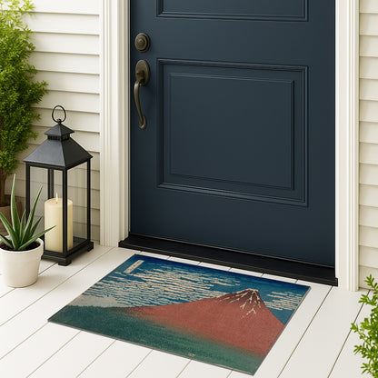 Feblilac Ukiyo-e Red Fuji PVC Coil Door Mat