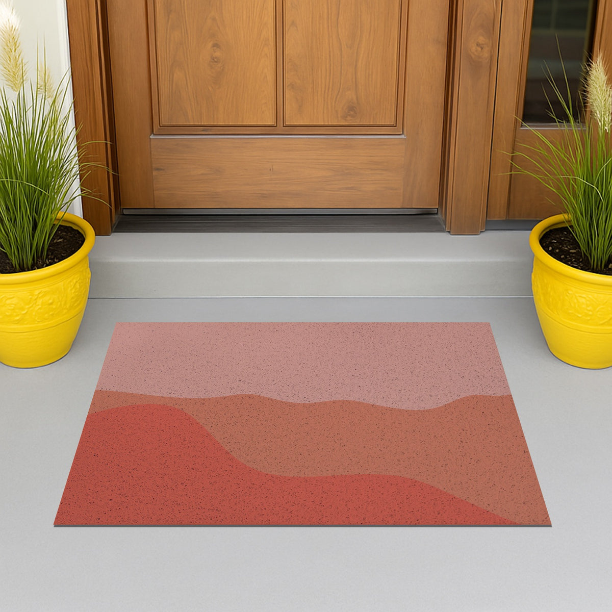 Feblilac Red Tone Mountains PVC Coil Door Mat