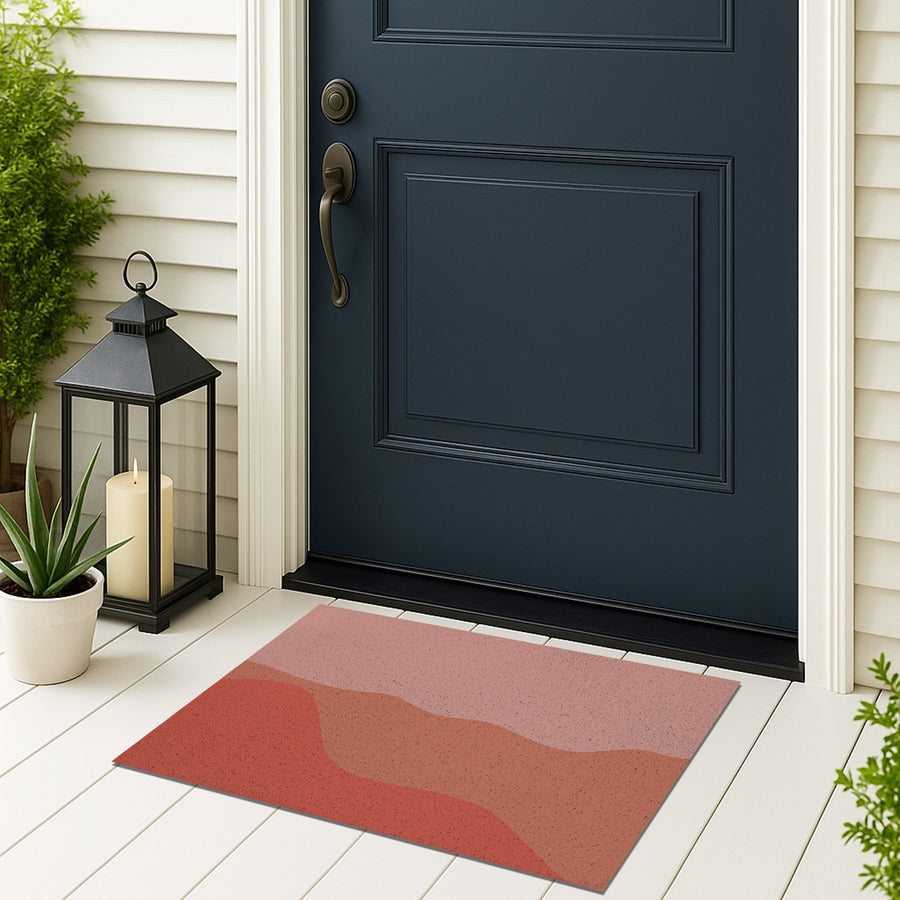 Feblilac Red Tone Mountains PVC Coil Door Mat