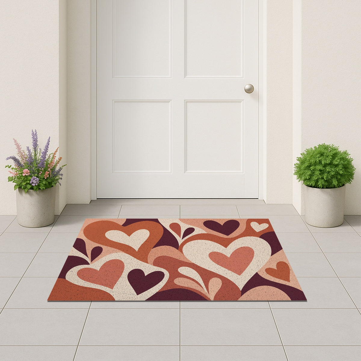 Feblilac Single Heart PVC Coil Door Mat