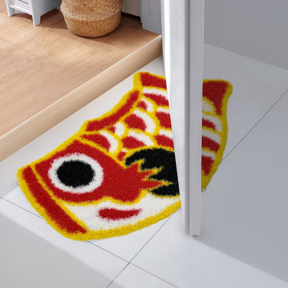 Feblilac Red and Blue Koinobori Carp Flag PVC Coil Door Mat