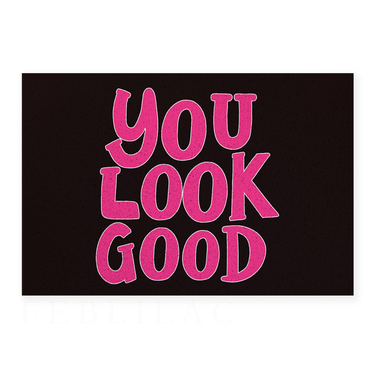 Feblilac Pink You Look Good Wide PVC Coil Door Mat